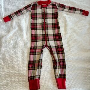Hanna Andersson Holiday Plaid Onesie Pajamas